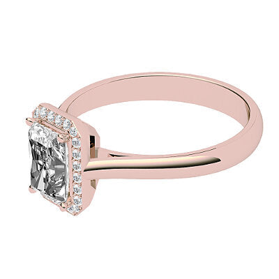 Vittoria Radiant Solitaire halo Classic band 4 Prongs