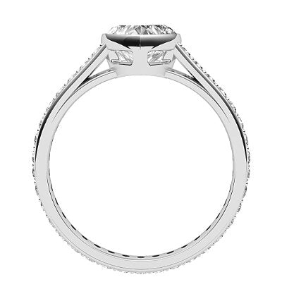 Trionfo Heart Solitaire Full diamond band