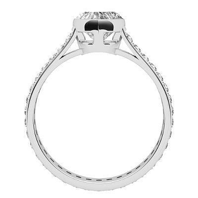 Vittoria Heart Solitaire Full diamond band