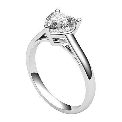 Trionfo Heart Solitaire Classic band 3 Prongs