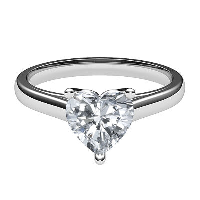 Trionfo Heart Solitaire Classic band 3 Prongs