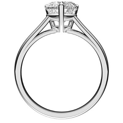 Trionfo Heart Solitaire Classic band 3 Prongs