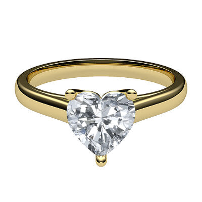 Trionfo Heart Solitaire Classic band 3 Prongs