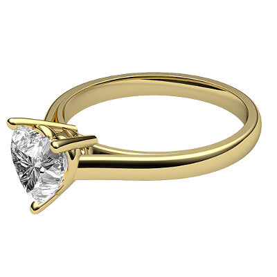 Trionfo Heart Solitaire Classic band 3 Prongs