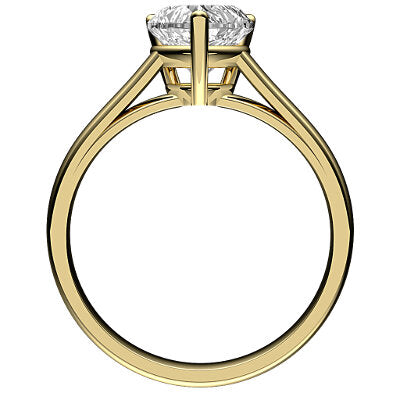 Trionfo Heart Solitaire Classic band 3 Prongs