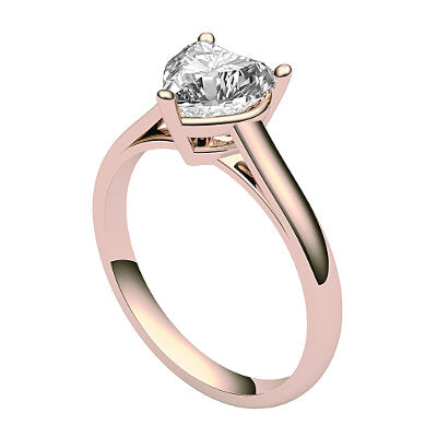 Trionfo Heart Solitaire Classic band 3 Prongs