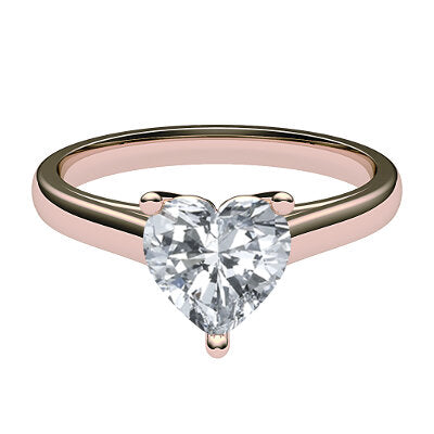 Trionfo Heart Solitaire Classic band 3 Prongs