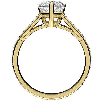 Trionfo Heart Solitaire Full diamond band 3 Prongs