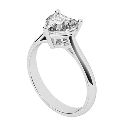 Vittoria Heart Solitaire Classic band 3 Prongs