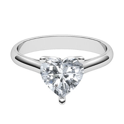Vittoria Heart Solitaire Classic band 3 Prongs