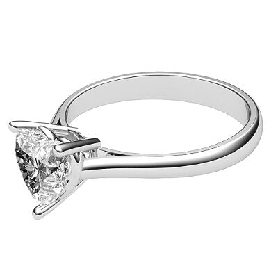 Vittoria Heart Solitaire Classic band 3 Prongs