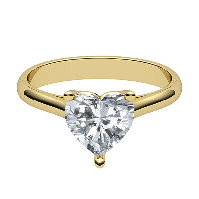 Vittoria Heart Solitaire Classic band 3 Prongs