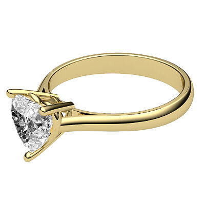 Vittoria Heart Solitaire Classic band 3 Prongs