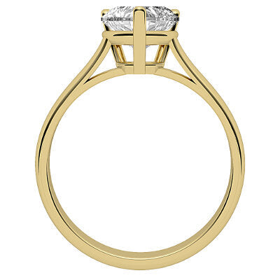 Vittoria Heart Solitaire Classic band 3 Prongs