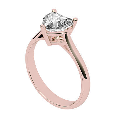 Vittoria Heart Solitaire Classic band 3 Prongs