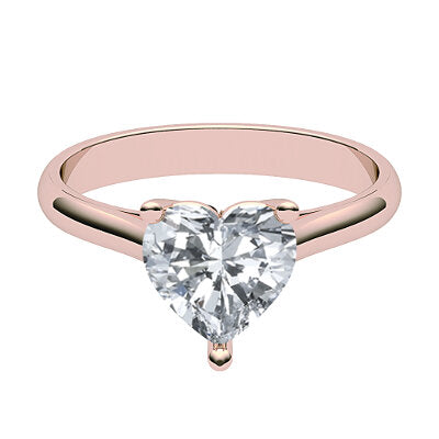 Vittoria Heart Solitaire Classic band 3 Prongs