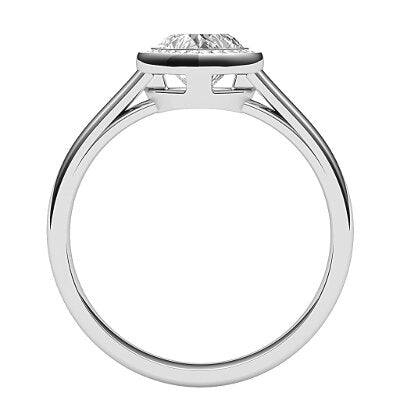 Trionfo Heart Solitaire halo Classic band