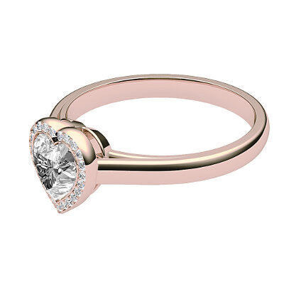 Trionfo Heart Solitaire halo Classic band