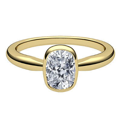Simple Flat Cushion Solitaire Classic band