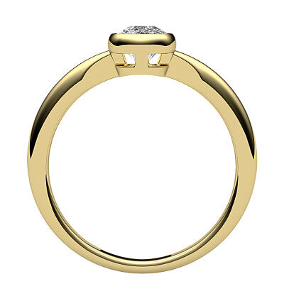Simple Flat Cushion Solitaire Classic band