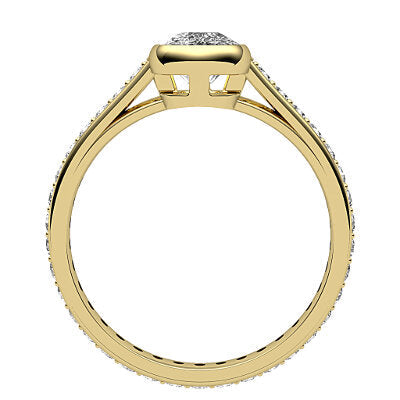 Trionfo Cushion Solitaire Full diamond band