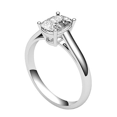 Trionfo Cushion Solitaire Classic band 4 Prongs