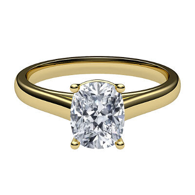 Trionfo Cushion Solitaire Classic band 4 Prongs