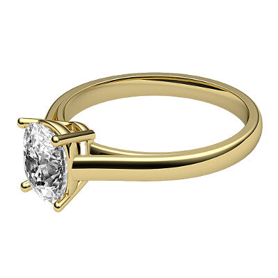 Trionfo Cushion Solitaire Classic band 4 Prongs