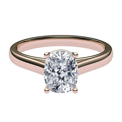 Trionfo Cushion Solitaire Classic band 4 Prongs