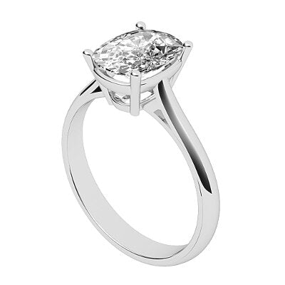 Vittoria Cushion Solitaire Classic band 4 Prongs