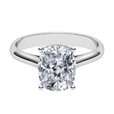 Vittoria Cushion Solitaire Classic band 4 Prongs