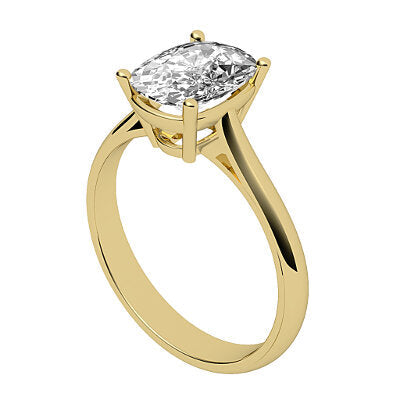 Vittoria Cushion Solitaire Classic band 4 Prongs