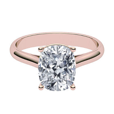 Vittoria Cushion Solitaire Classic band 4 Prongs