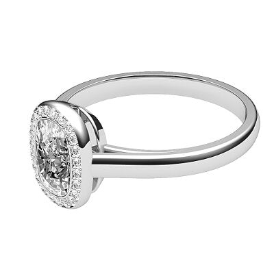 Trionfo Cushion Solitaire halo Classic band