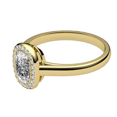 Trionfo Cushion Solitaire halo Classic band