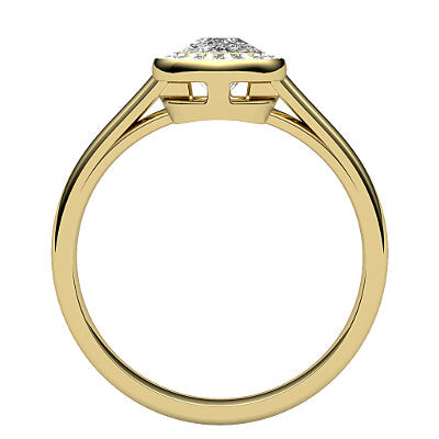 Trionfo Cushion Solitaire halo Classic band