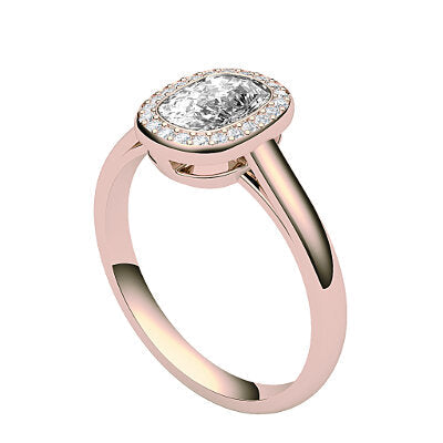 Trionfo Cushion Solitaire halo Classic band