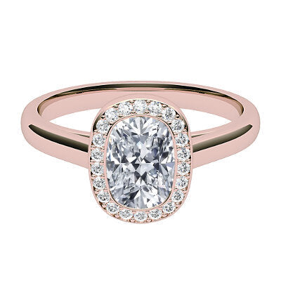 Trionfo Cushion Solitaire halo Classic band