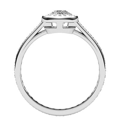 Trionfo Cushion Solitaire halo Full diamond band