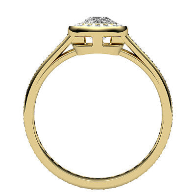 Trionfo Cushion Solitaire halo Full diamond band