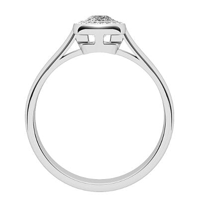 Vittoria Cushion Solitaire halo Classic band
