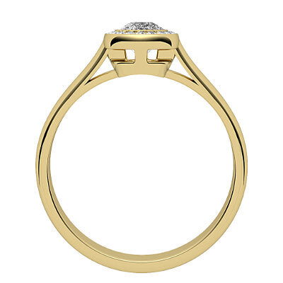 Vittoria Cushion Solitaire halo Classic band