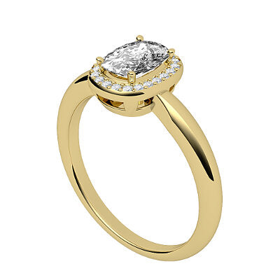 Simple Flat Cushion Solitaire halo Classic band 4 Prongs