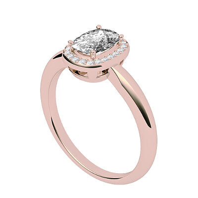 Simple Flat Cushion Solitaire halo Classic band 4 Prongs