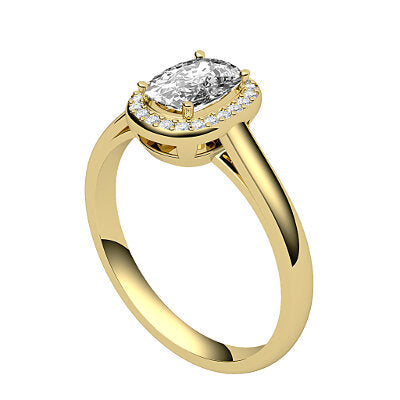 Trionfo Cushion Solitaire halo Classic band 4 Prongs