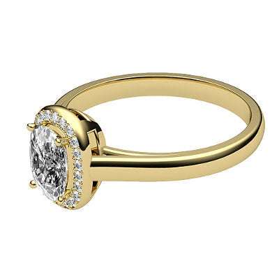 Trionfo Cushion Solitaire halo Classic band 4 Prongs