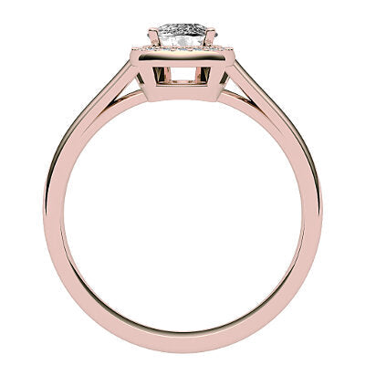 Trionfo Cushion Solitaire halo Classic band 4 Prongs