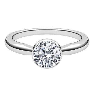 Simple Flat Round Solitaire Classic band