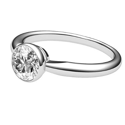 Simple Flat Round Solitaire Classic band