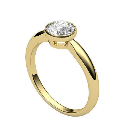 Simple Flat Round Solitaire Classic band